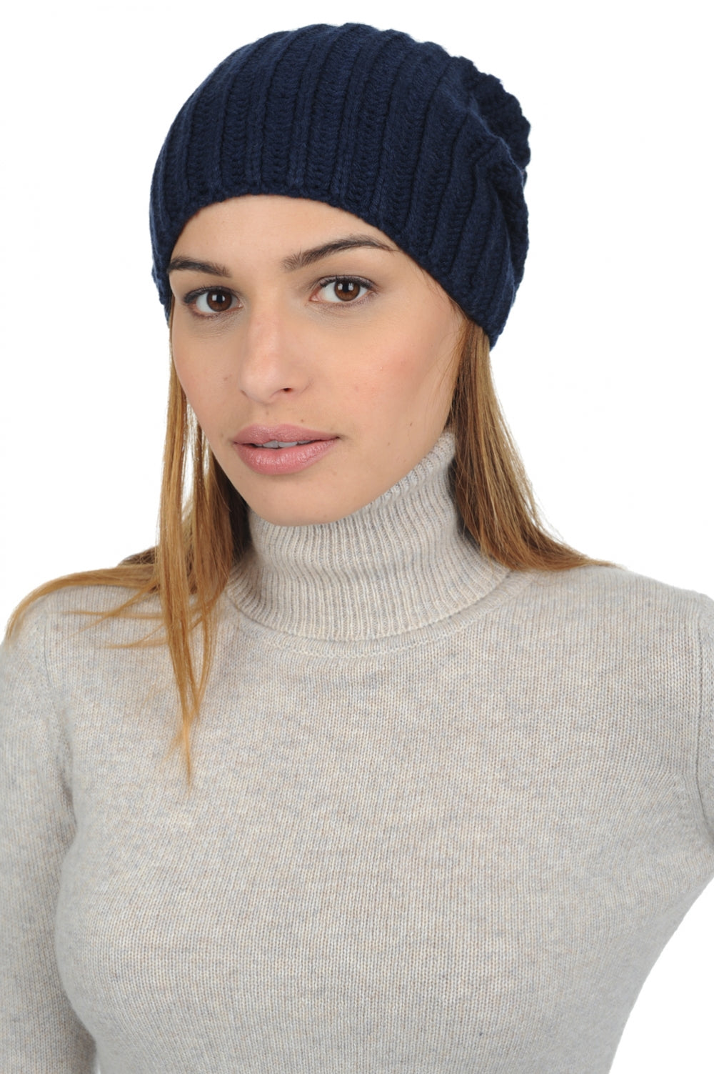 Youpie in cashmere misto - blu marino scuro - Mahogany