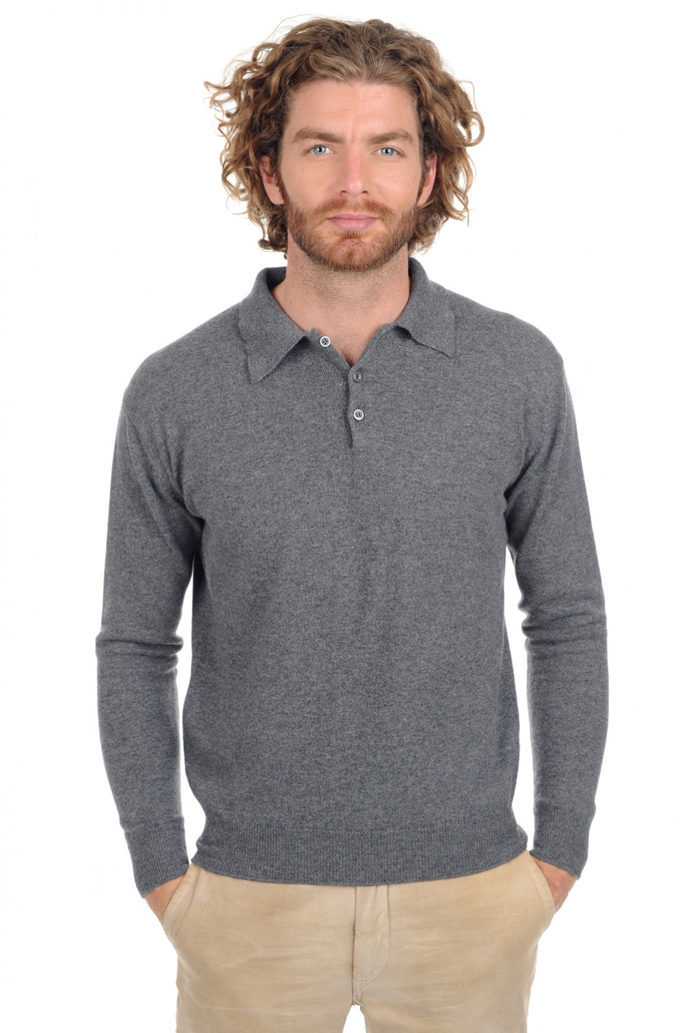 Alexandre Premium in cashmere uomo - premium graphite - Mahogany
