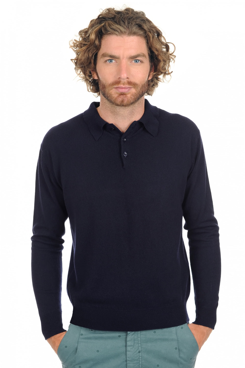Alexandre Premium in cashmere uomo - premium navy - Mahogany
