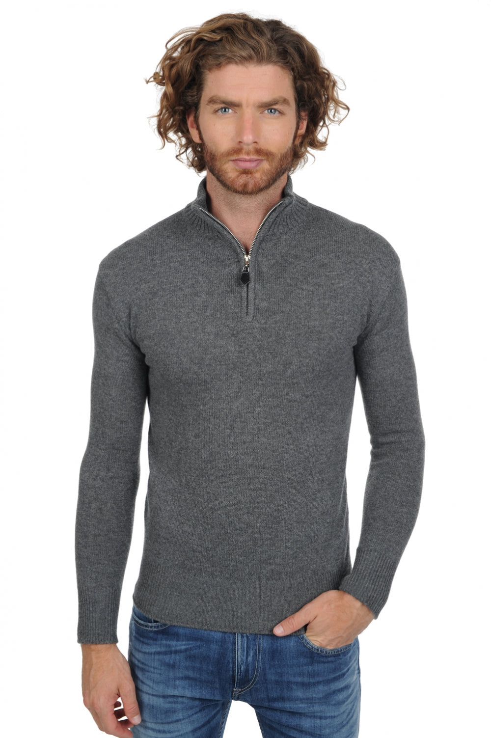 Donovan Premium in cashmere uomo - premium graphite - Mahogany