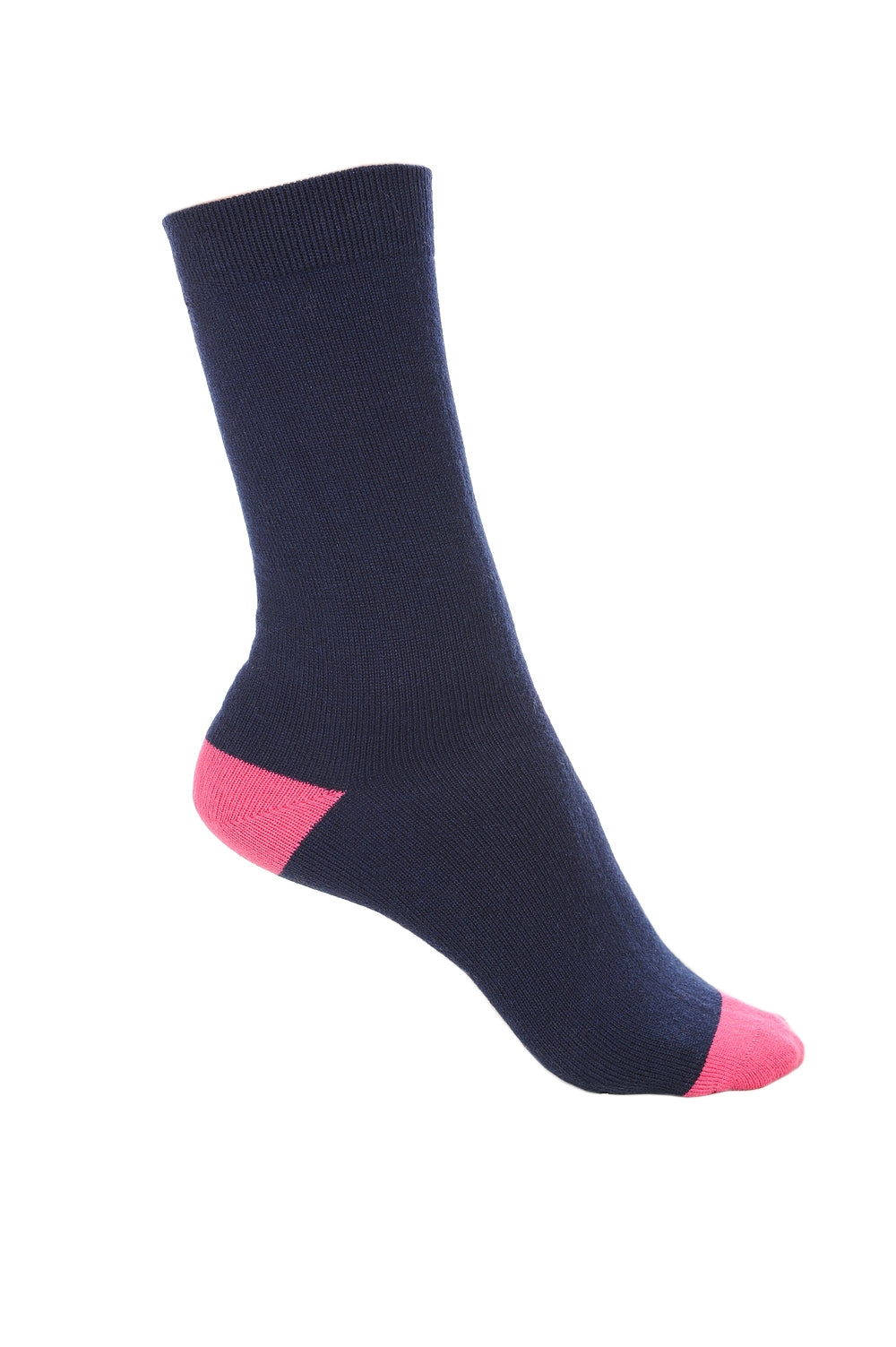 Frontibus in cashmere & elastan donna - blu marino scuro-rose shocking - Mahogany