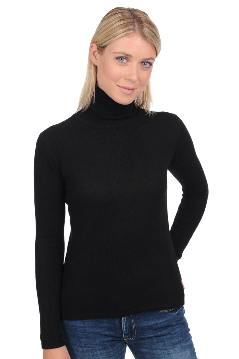 Maglione in cashmere, 100% Cashmere, donna, collo a dolcevita, vestibilità aderente, maniche lunghe, normale / 2 e 4 fili, maglia normale, Mahogany