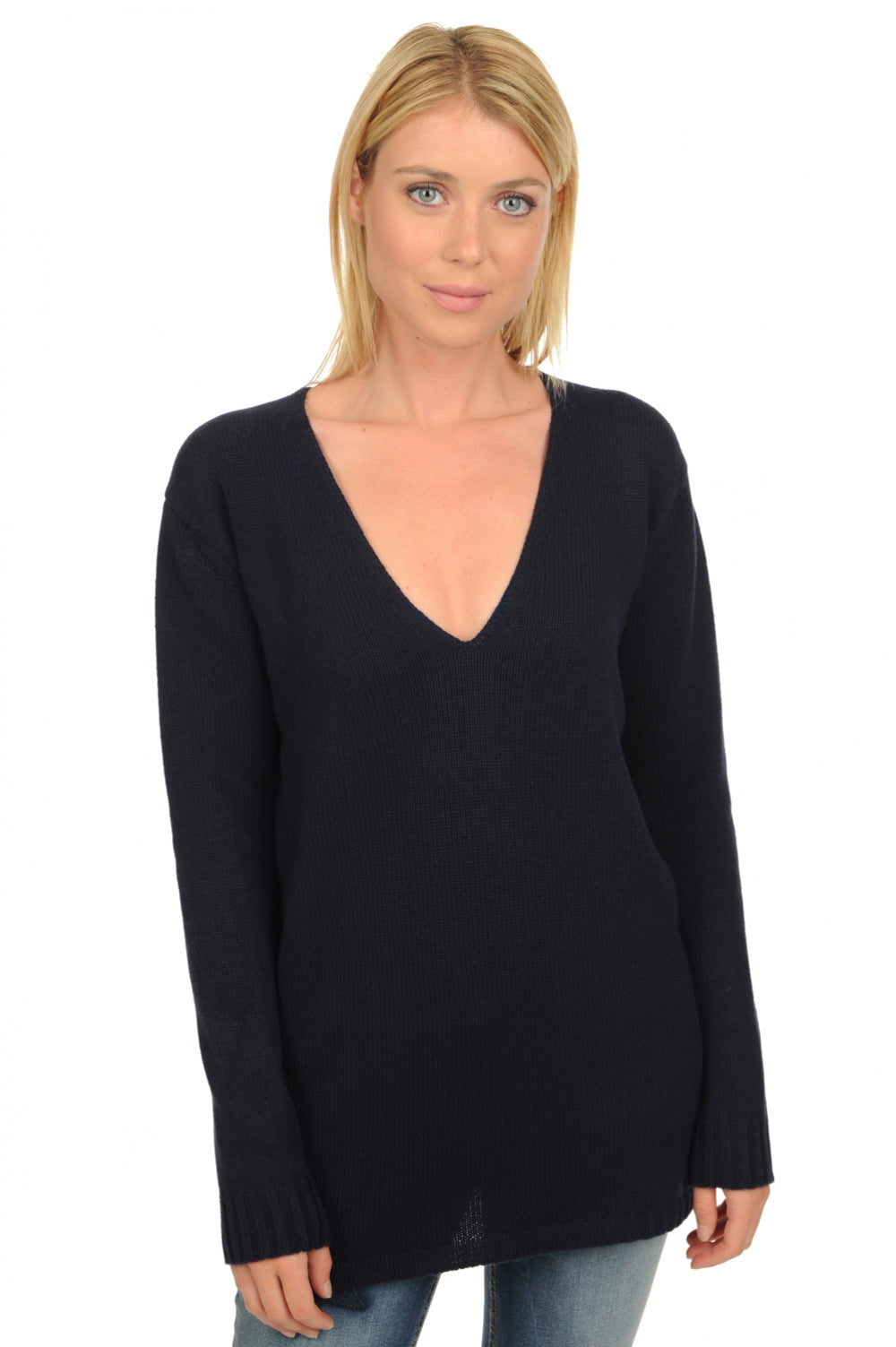 Vanessa Premium in cashmere donna - premium navy - Mahogany