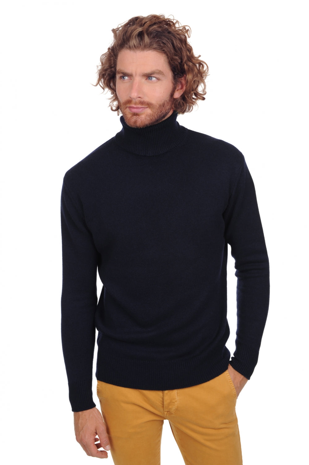 Edgar 4F Premium in cashmere uomo - premium navy - Mahogany