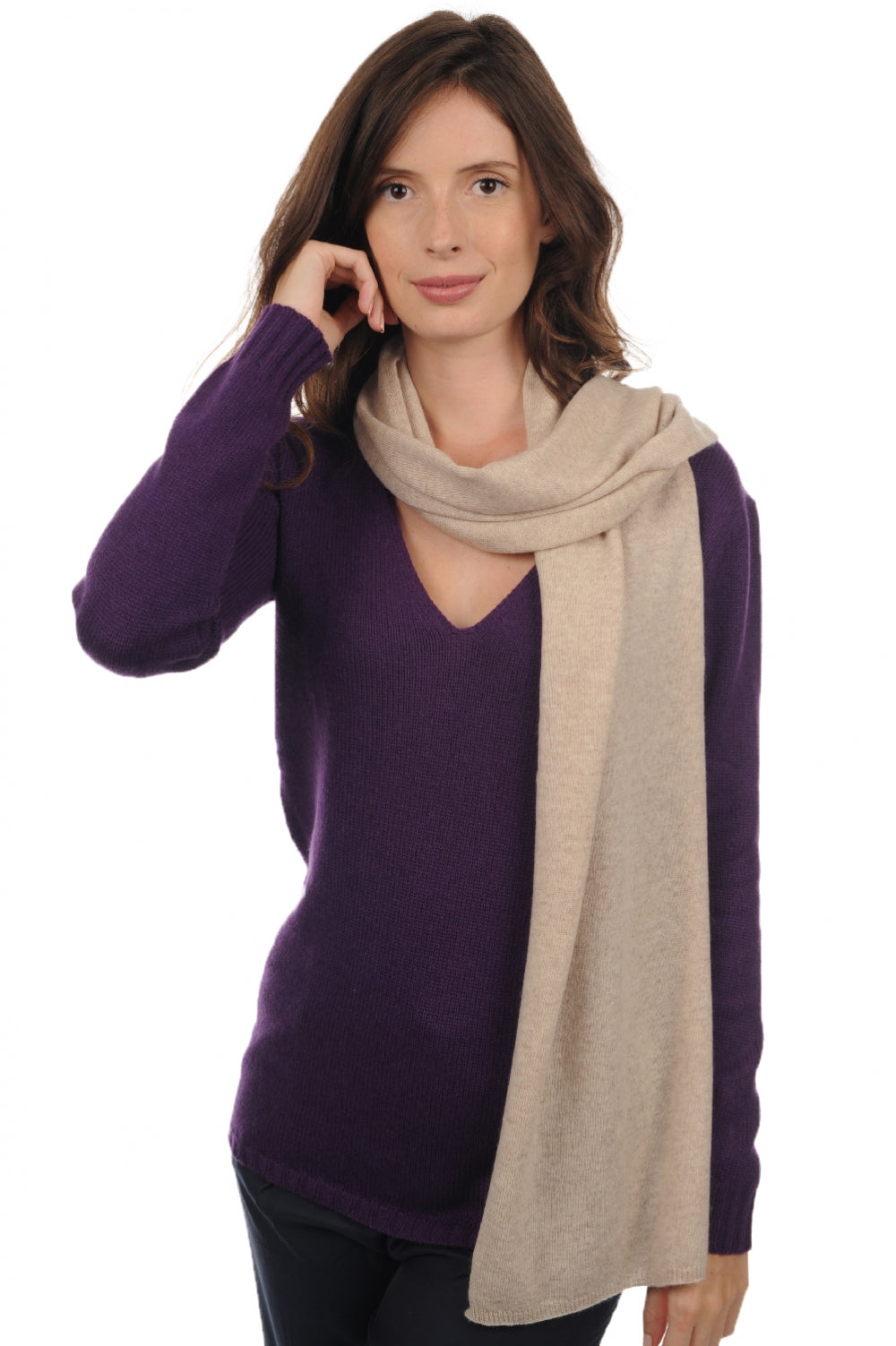 Ozone in cashmere misto - beige senza tempo - Mahogany