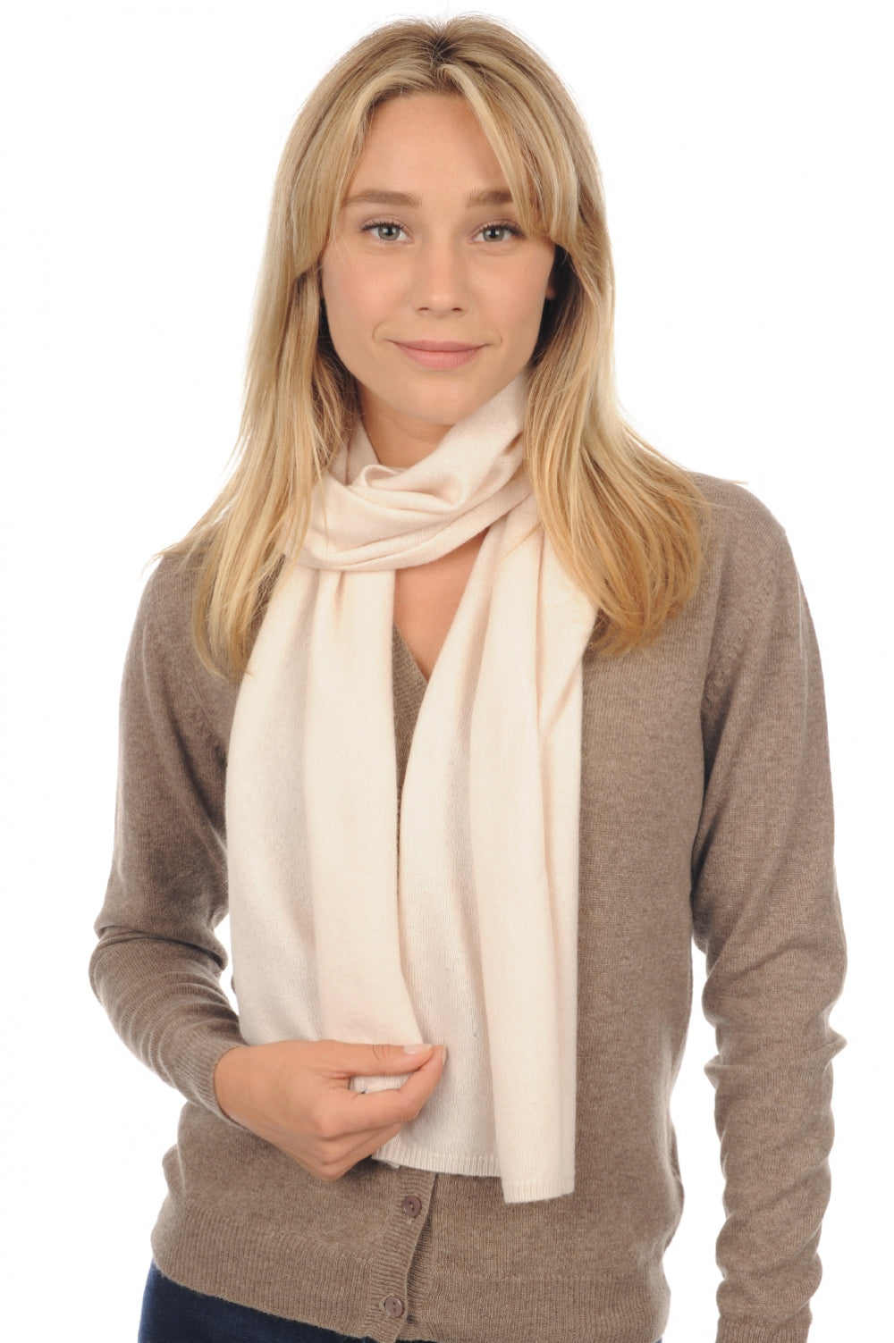 Ozone in cashmere misto - ecru - Mahogany