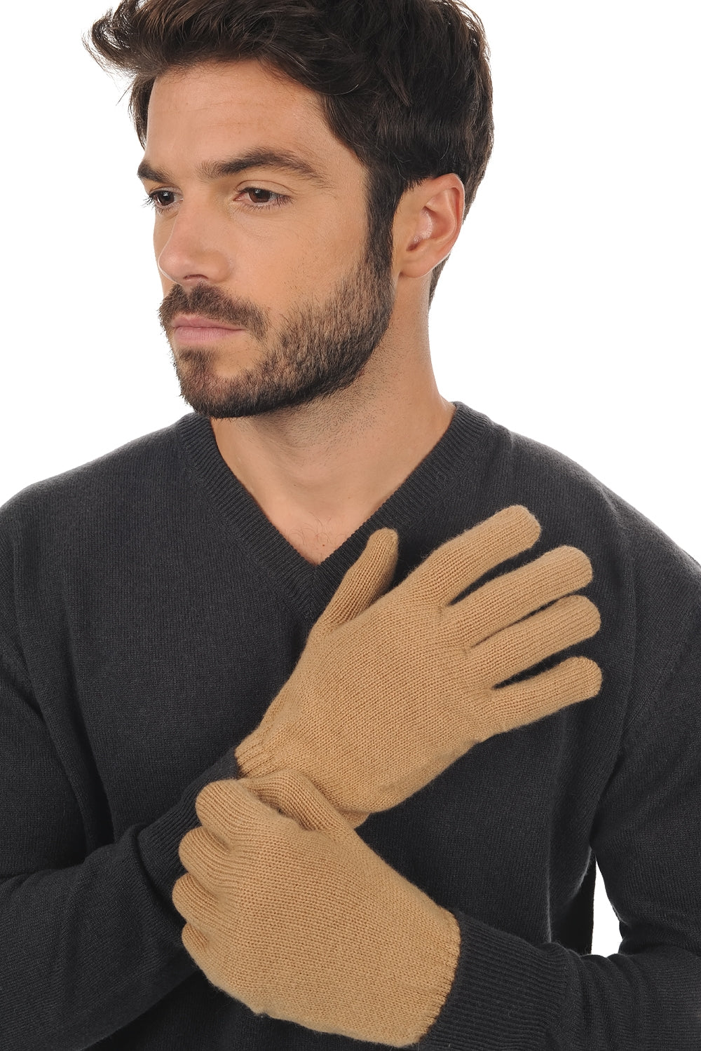 Manous in cashmere uomo - cammello - Mahogany