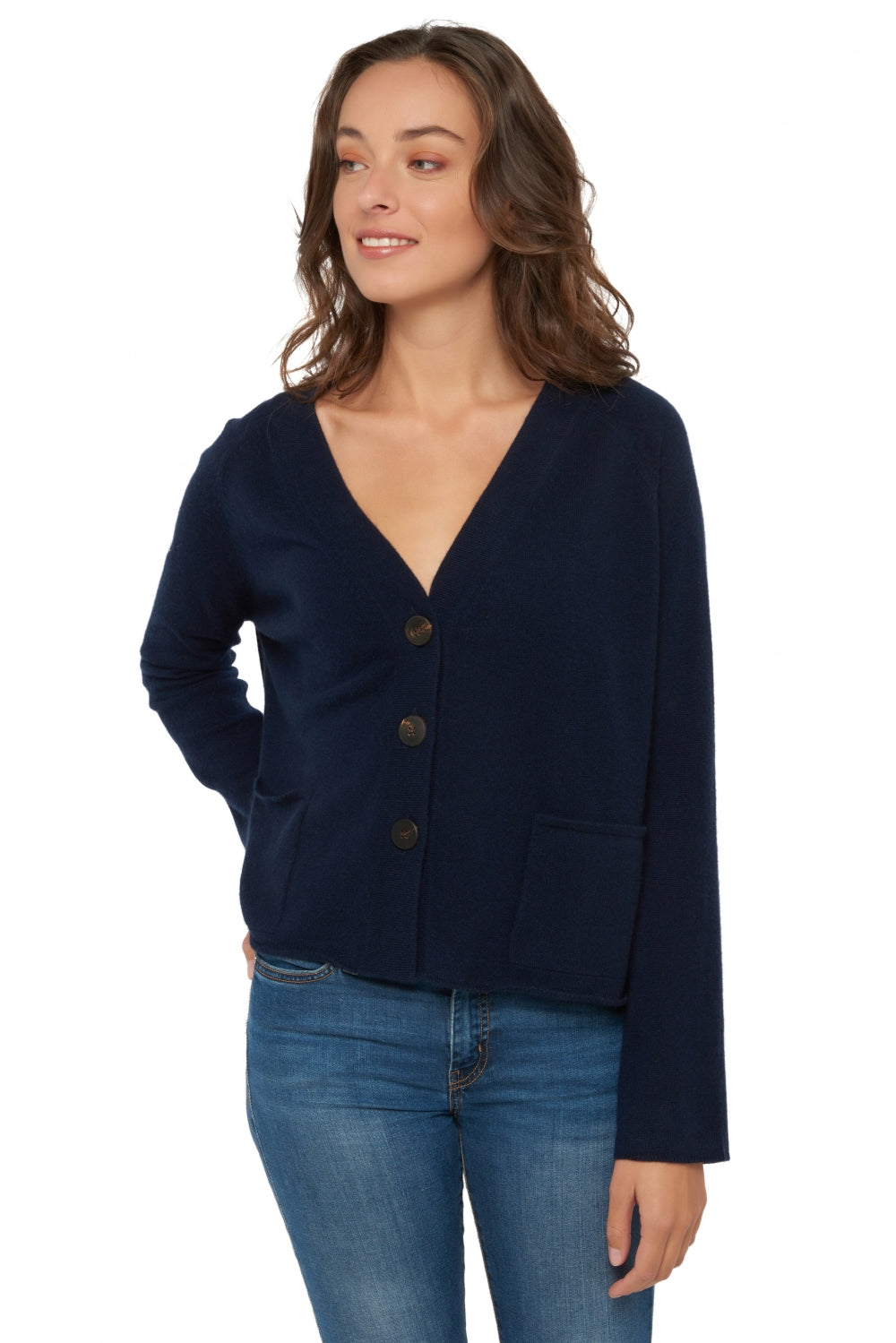 Chana in cashmere donna - blu marino scuro - Mahogany
