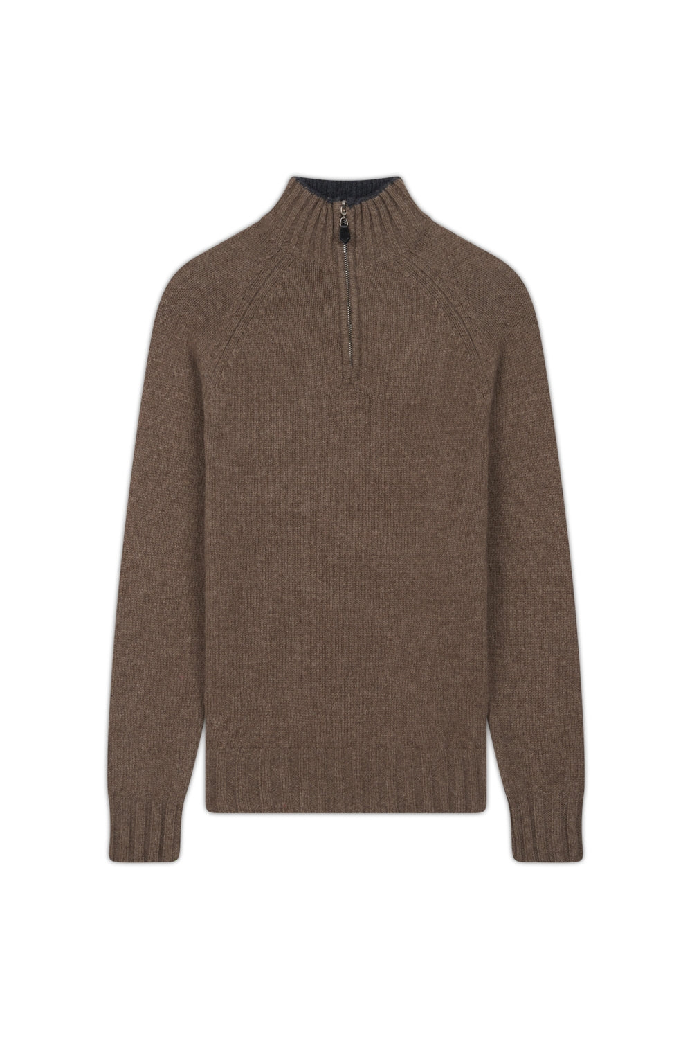 Howard in cashmere e yak uomo - marrone naturale / antracite chiné - Mahogany