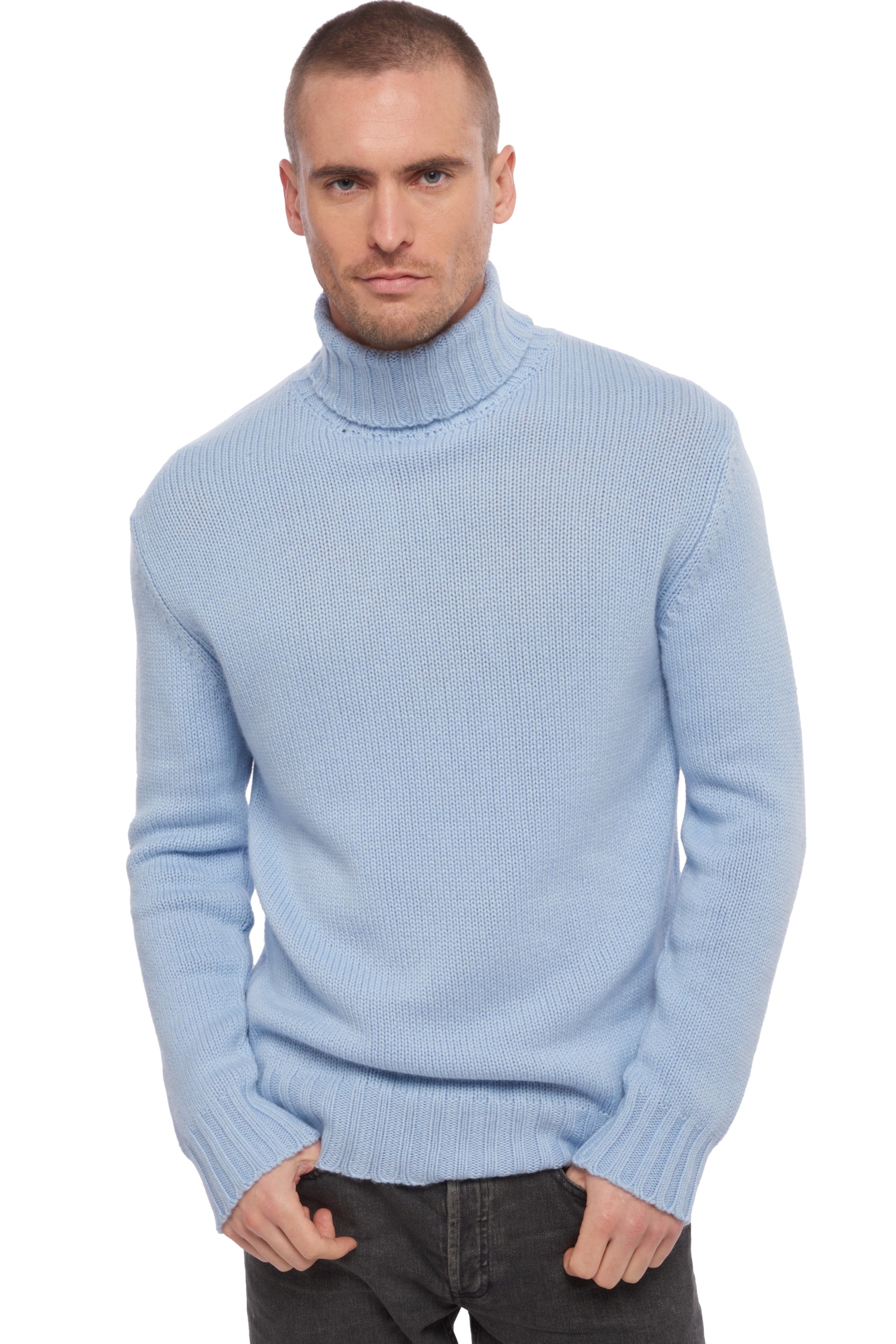 Achille in cashmere uomo - cielo - Mahogany