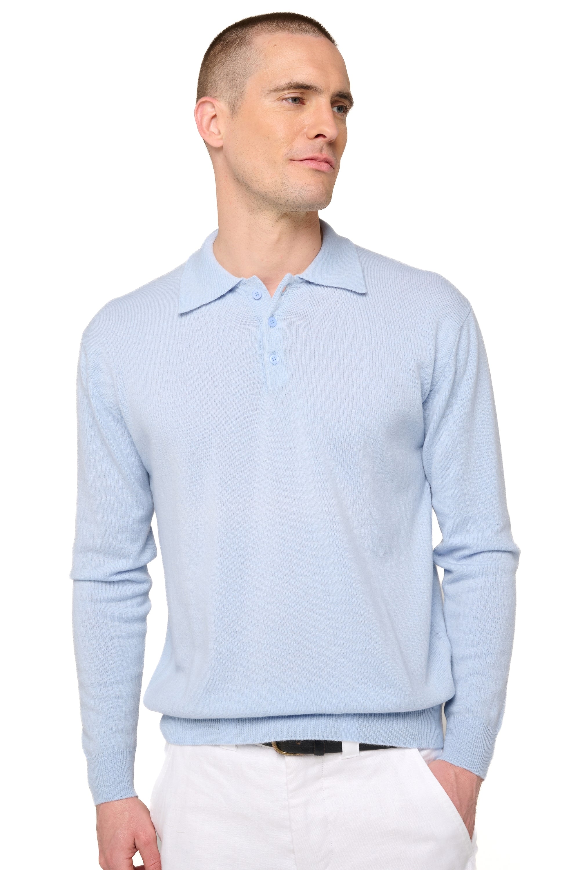 Alexandre in cashmere uomo - cielo - Mahogany