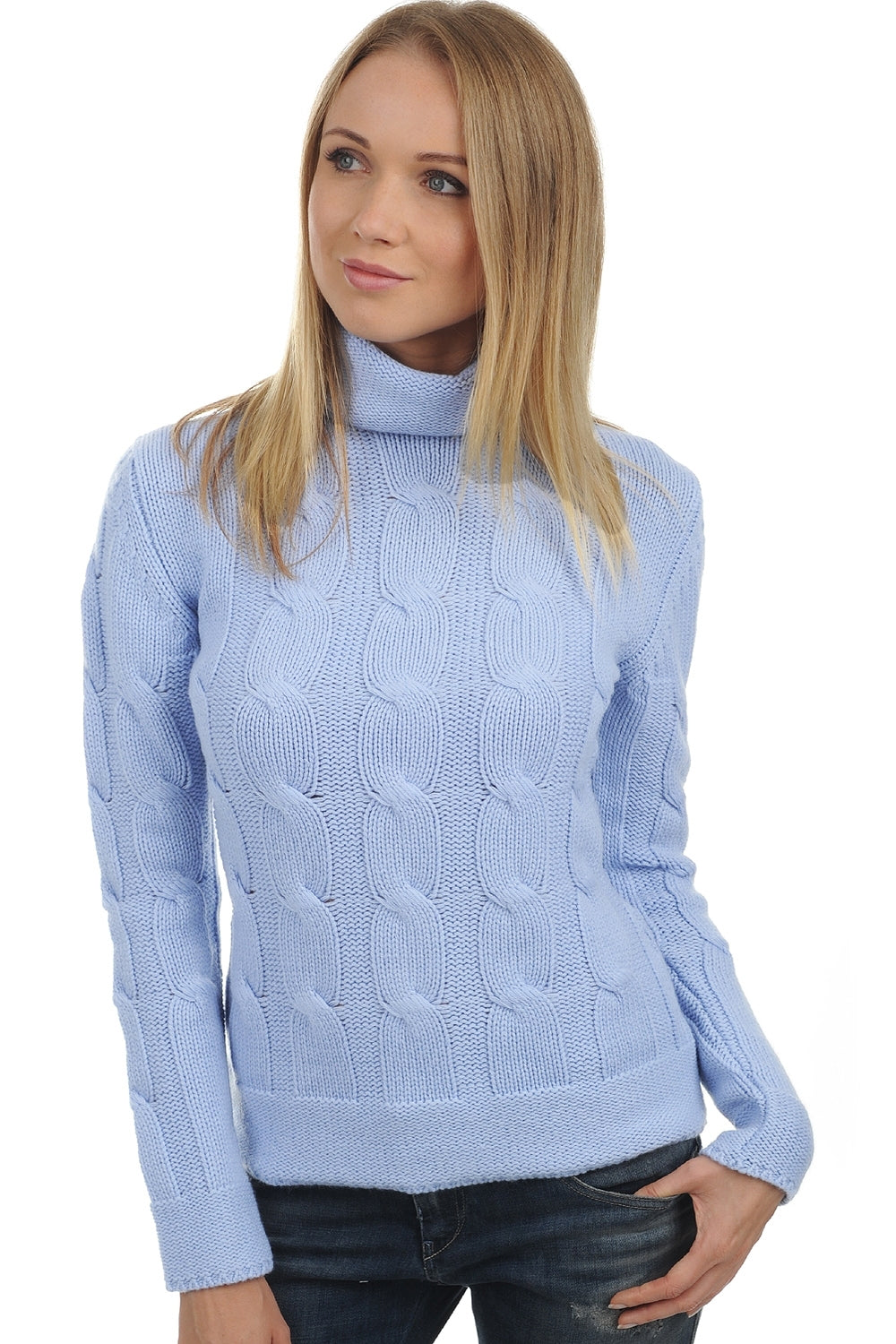 Blanche in cashmere da donna - cielo - Mahogany
