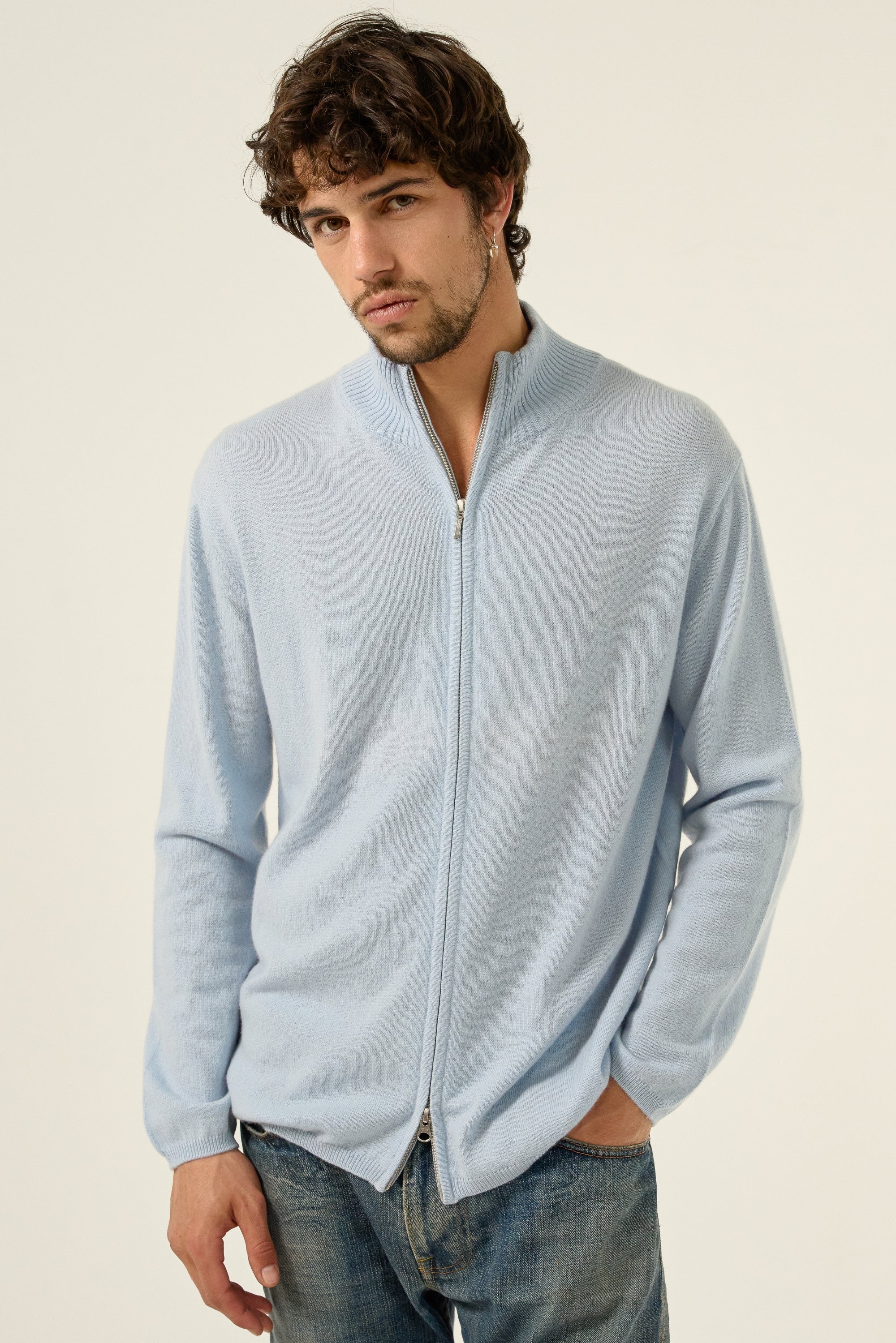 Elton in cashmere uomo - ciel - Mahogany