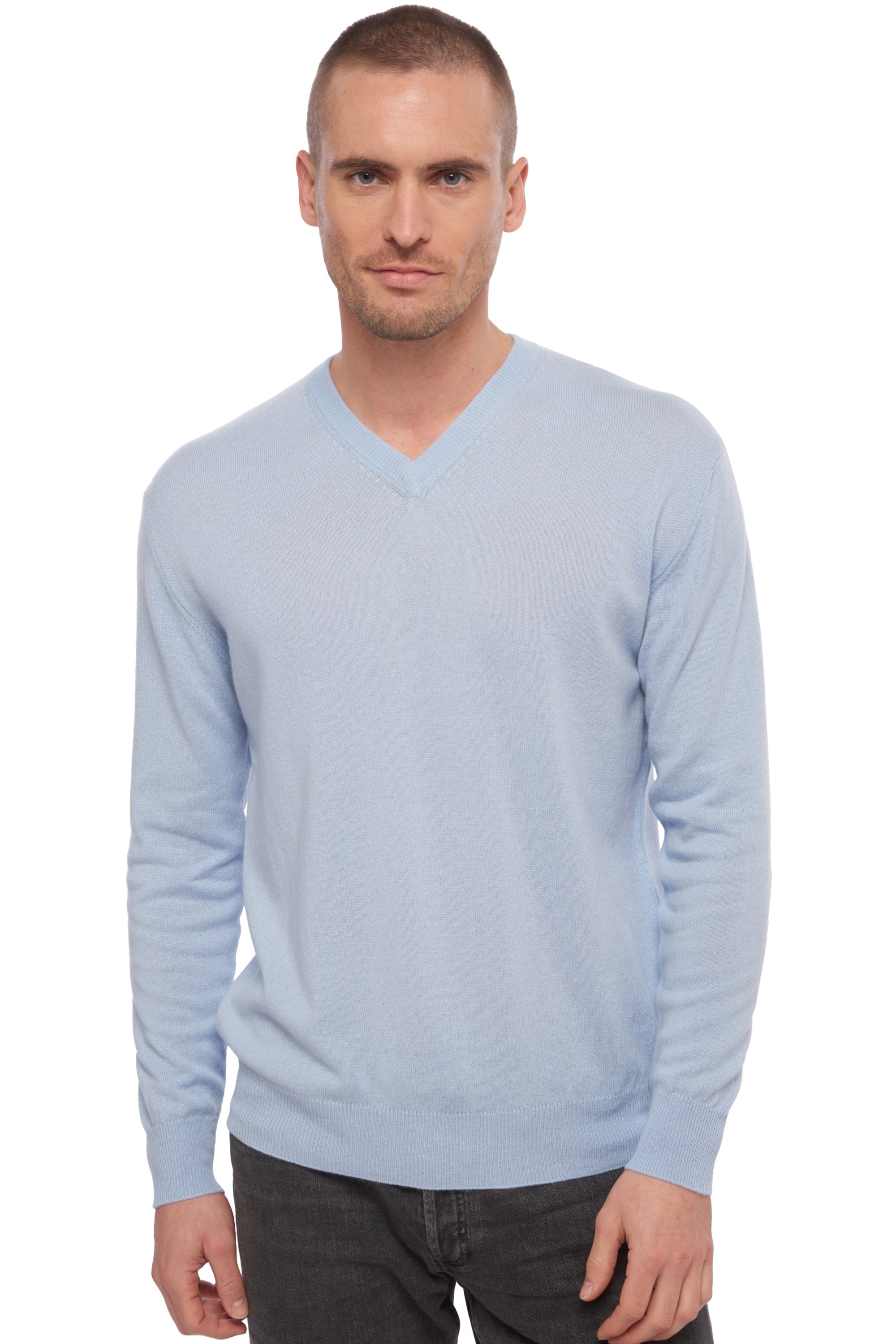 Hippolyte in cashmere da uomo - cielo - Mahogany