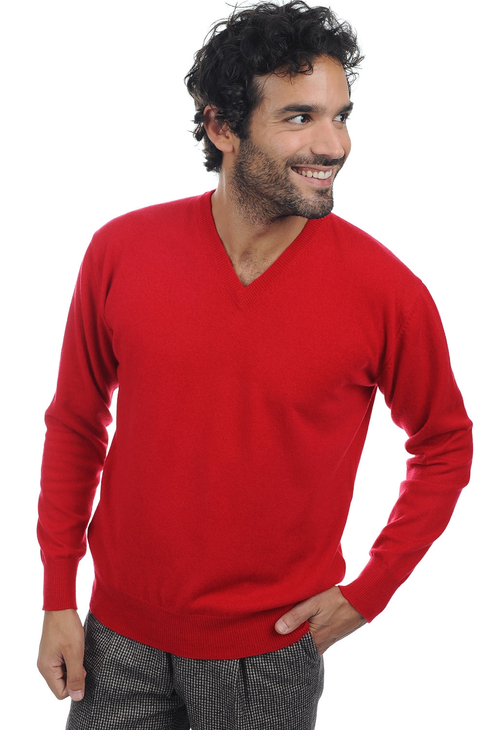 Hippolyte in cashmere uomo - rosso - Mahogany