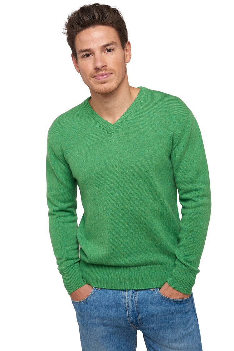 Hippolyte 4F in cashmere uomo - basil - Mahogany