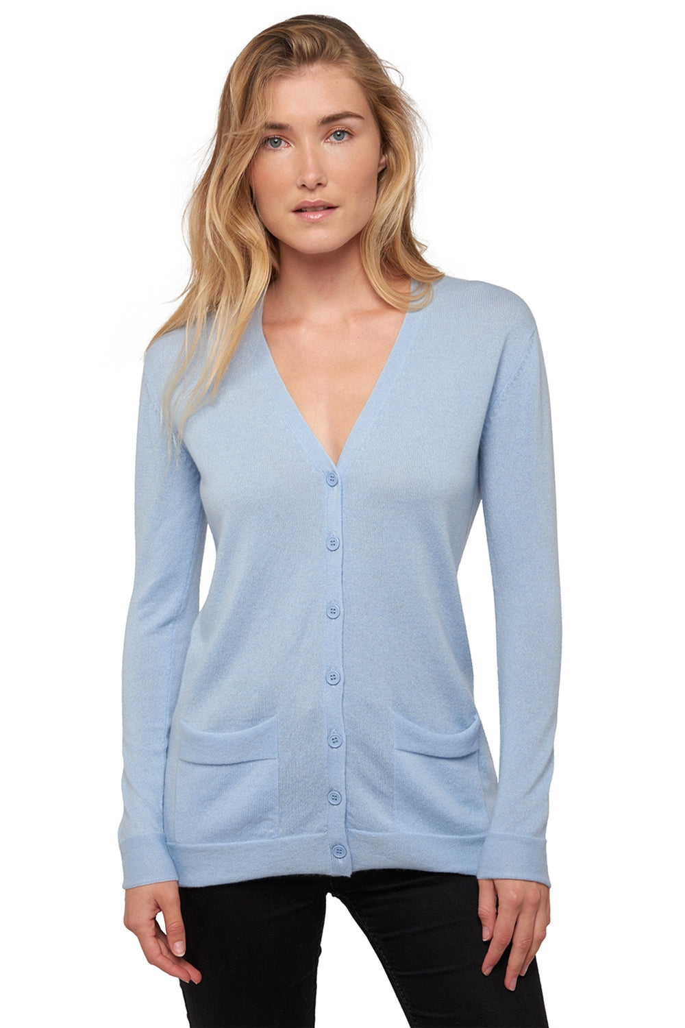 Inga in cashmere donna - azzurro cielo - Mahogany