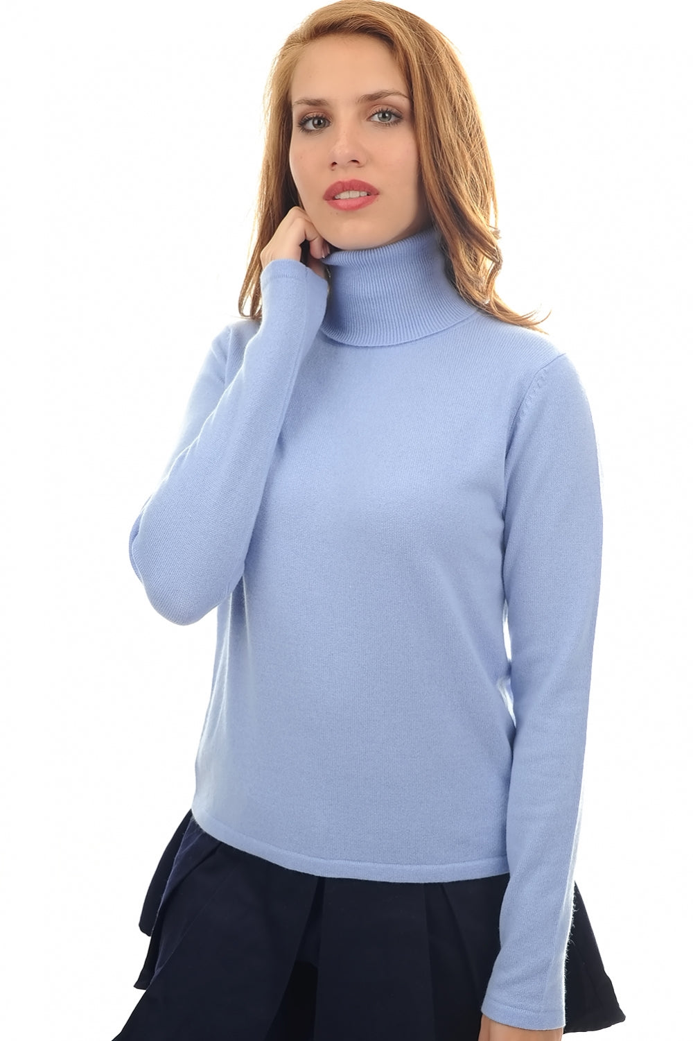 Jade in cashmere donna - cielo - Mahogany