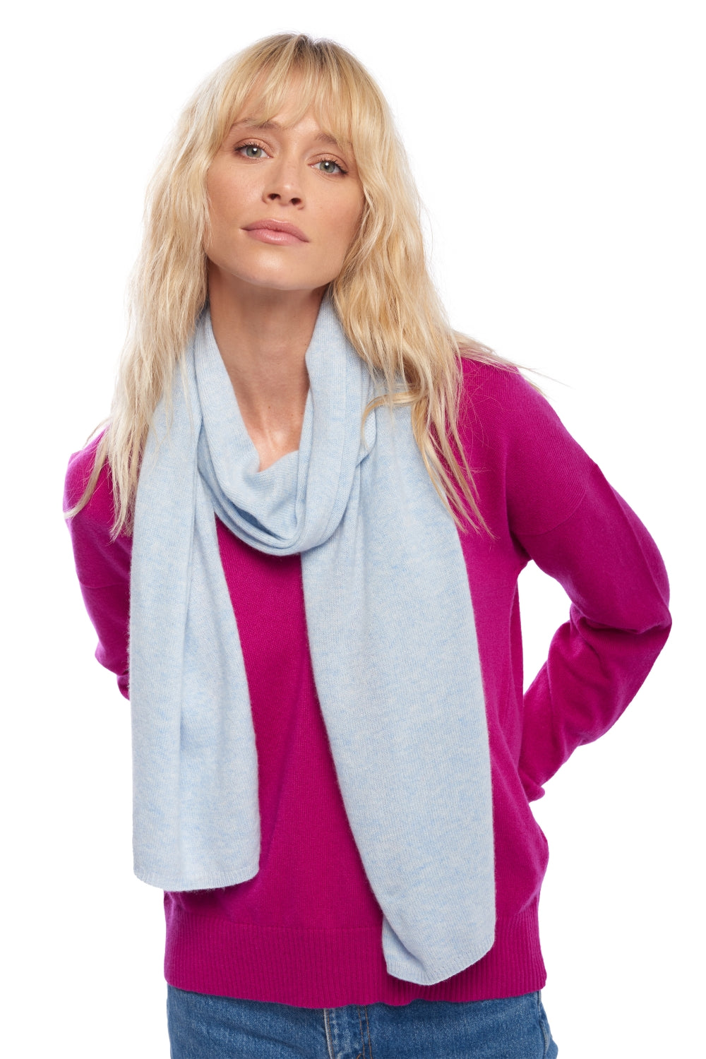 Ozone in cashmere misto - arctic - Mahogany
