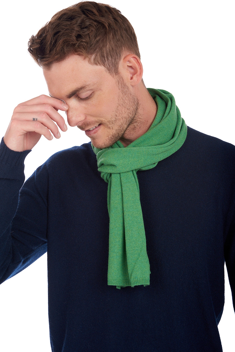 Ozone in cashmere misto - basil - Mahogany