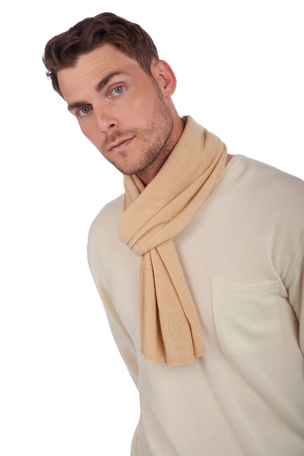 Ozone in cashmere misto - latte - Mahogany