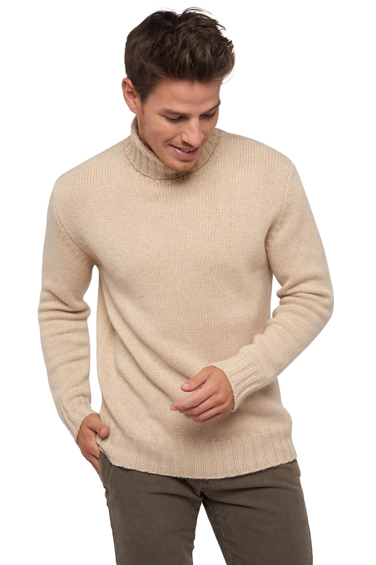 Achille in cashmere uomo - natural beige - Mahogany