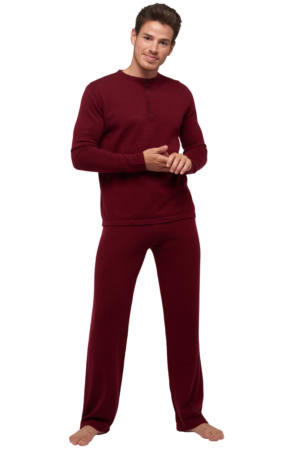 Adam in cashmere uomo - bordeaux - Mahogany