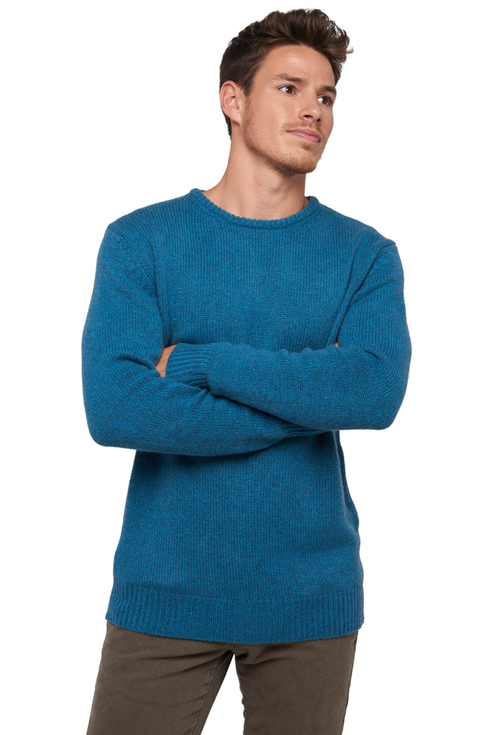 Bilal in cashmere uomo - manor blue - Mahogany