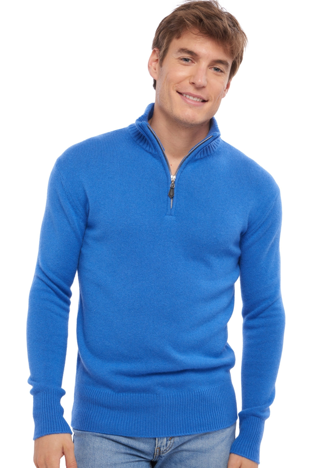 Donovan in cashmere uomo - tetbury blue - Mahogany