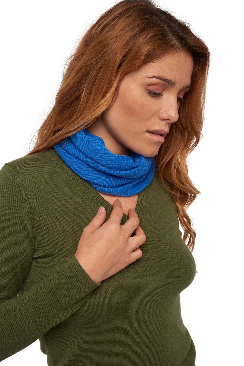 Fraise in cashmere donna - tetbury blue - Mahogany
