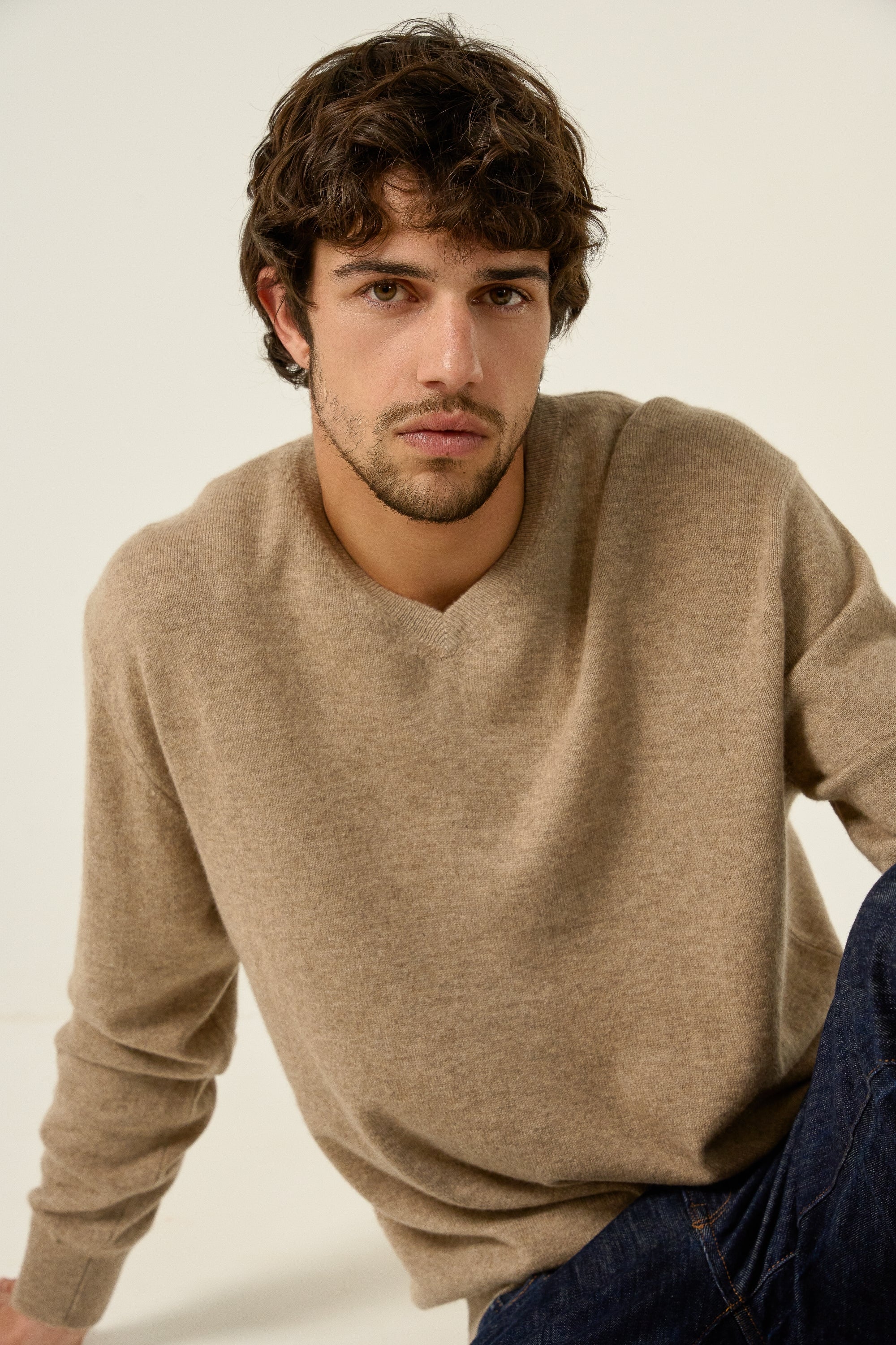 Gaspard in cashmere uomo - natural brown - Mahogany