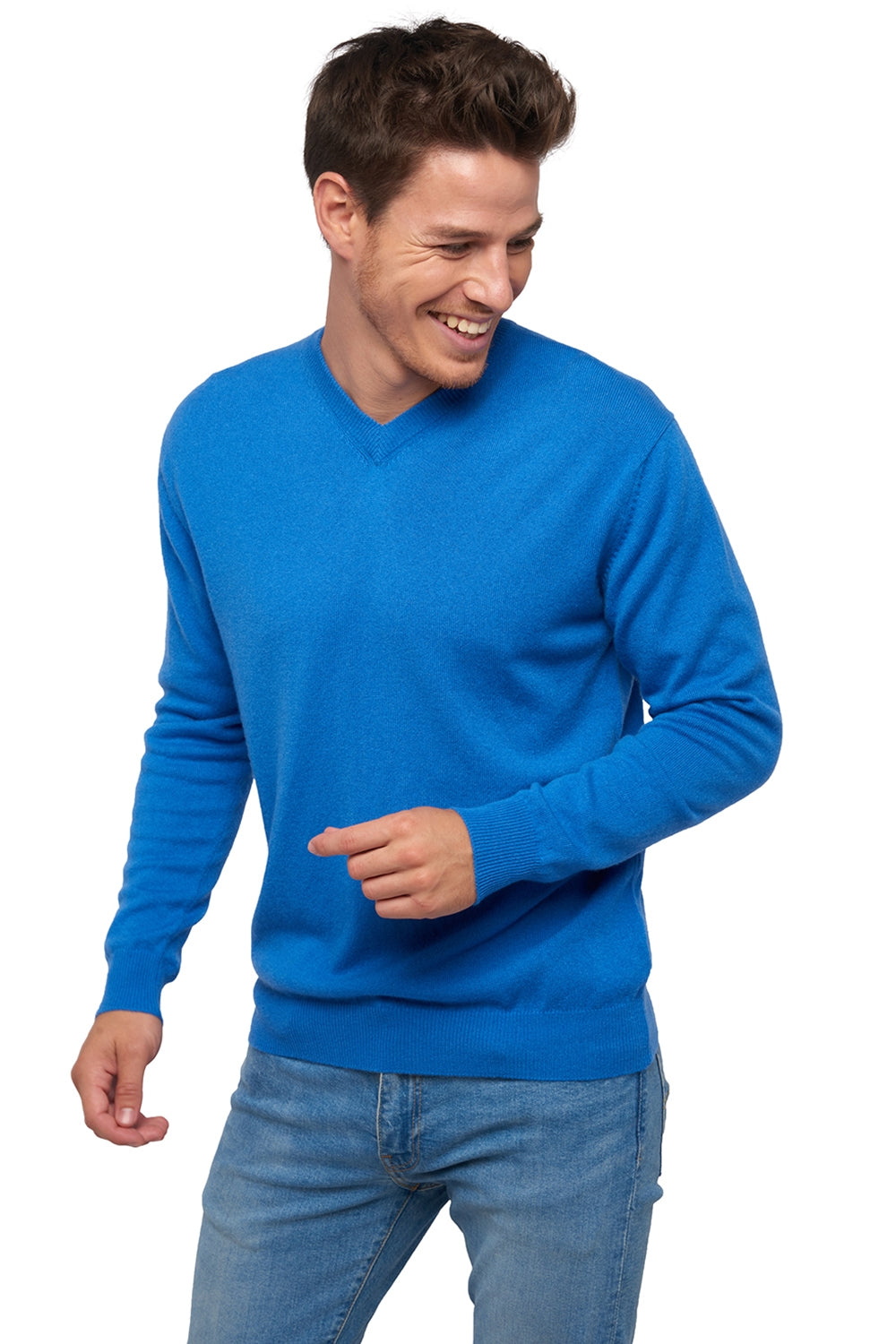Gaspard in cashmere uomo - tetbury blue - Mahogany