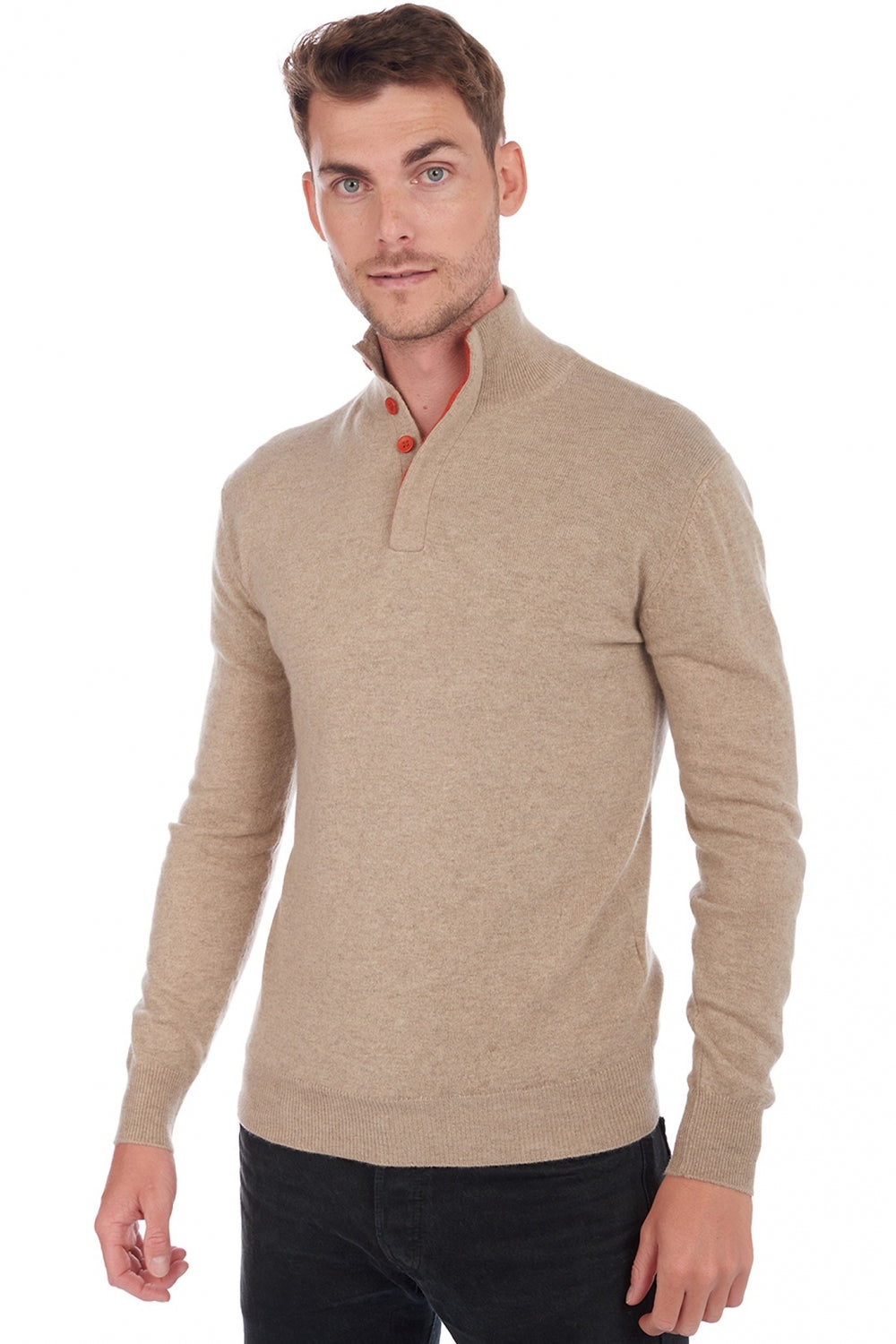 Gauvain in cashmere uomo - natural brown / paprika - Mahogany