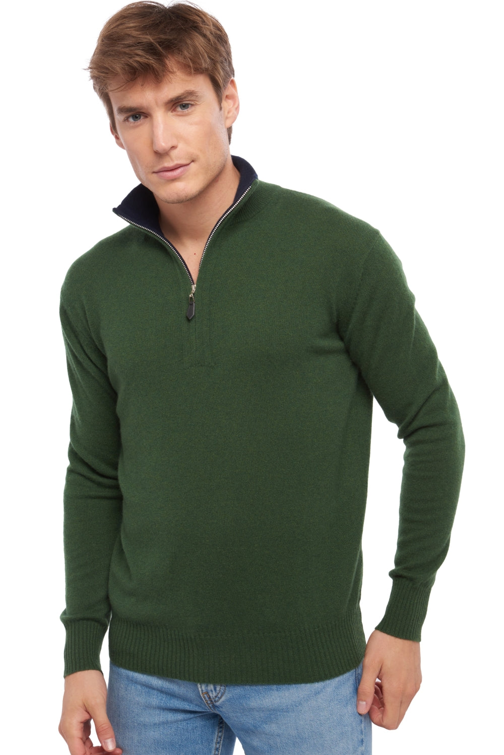 Henri in cashmere uomo - cedar / blu marino scuro - Mahogany