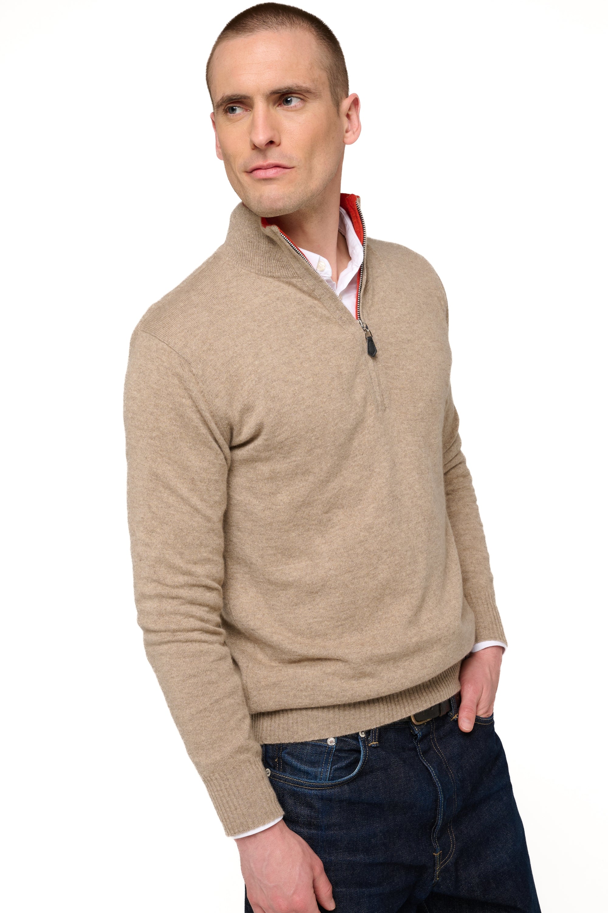Henri in cashmere uomo - natural brown / paprika - Mahogany