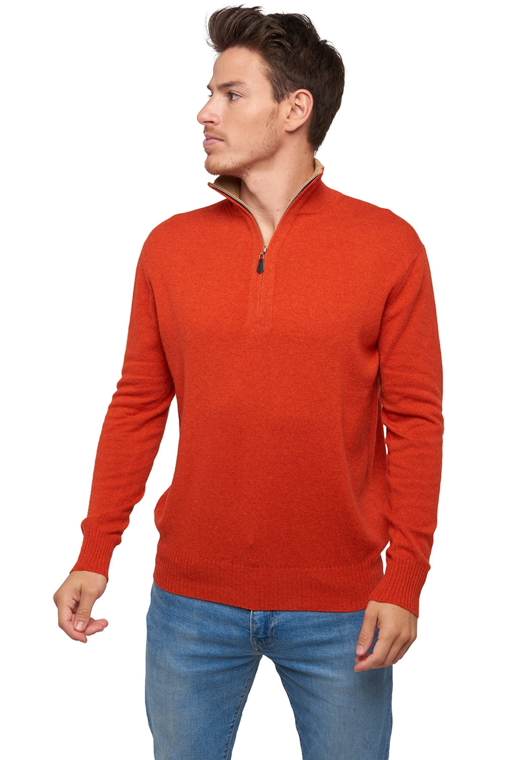 Henri in cashmere uomo - paprika / cammello - Mahogany