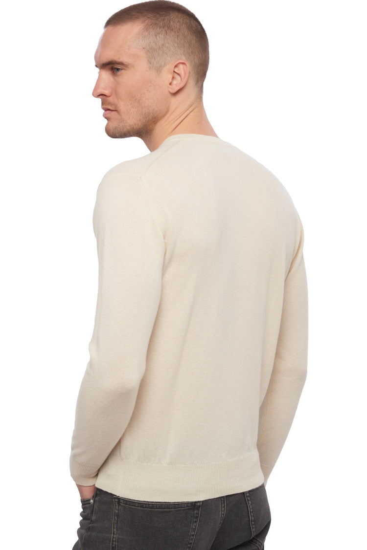 Hippolyte in cashmere da uomo - Vista 1 - natural écru - Mahogany