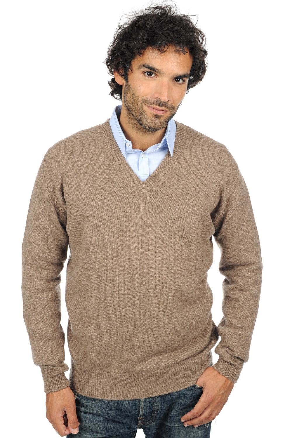 Hippolyte 4F in cashmere uomo - natural brown - Mahogany