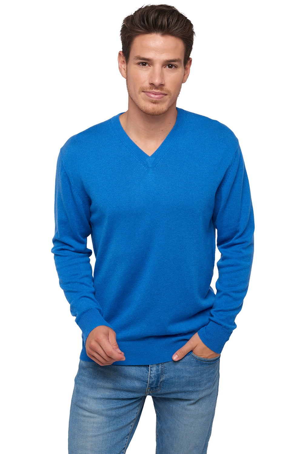 Hippolyte 4F in cashmere uomo - tetbury blue - Mahogany