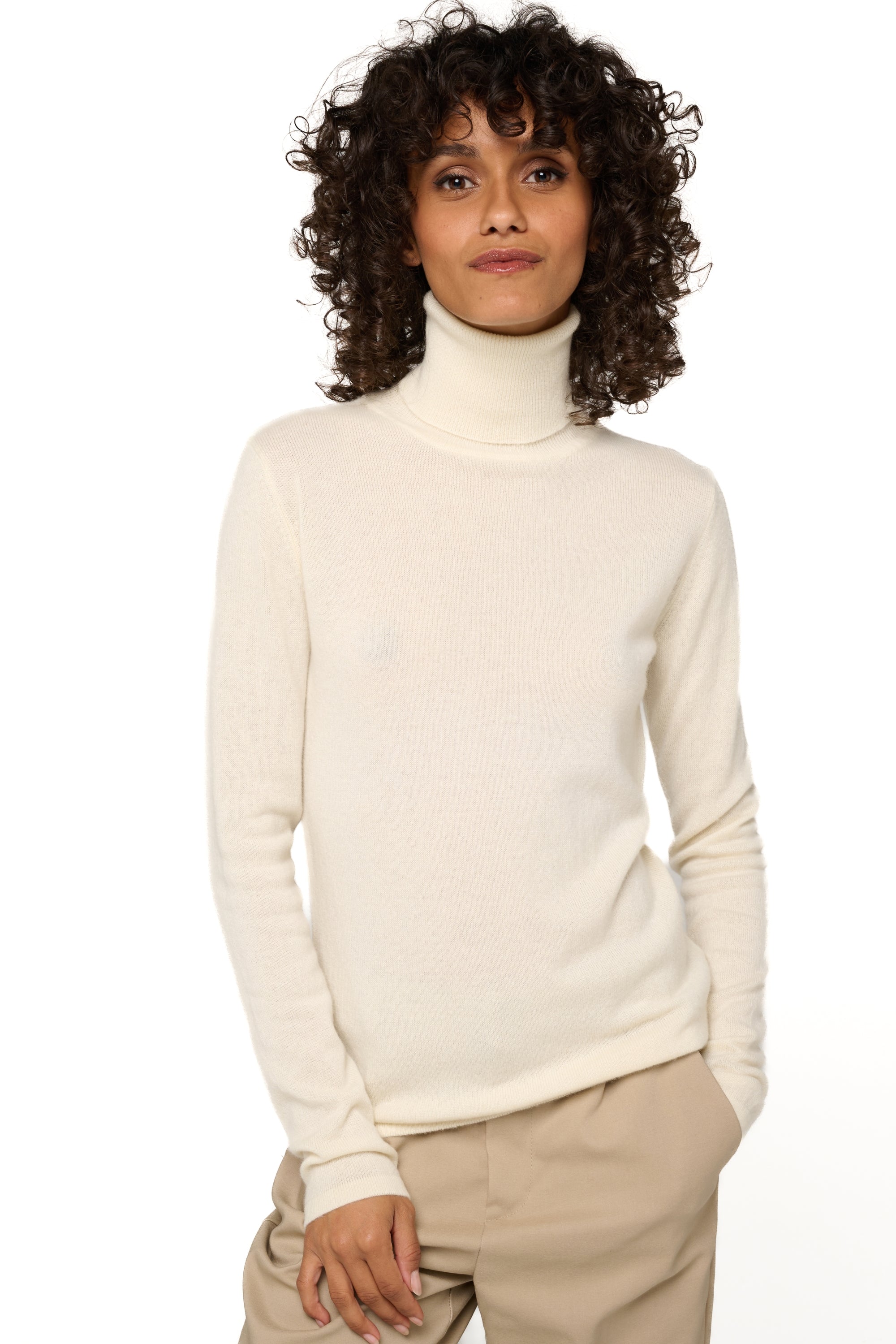 Jade in cashmere donna - écru naturale - Mahogany