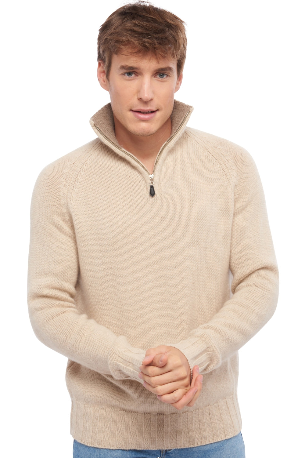 Olivier in cashmere uomo - natural beige / natural brown - Mahogany