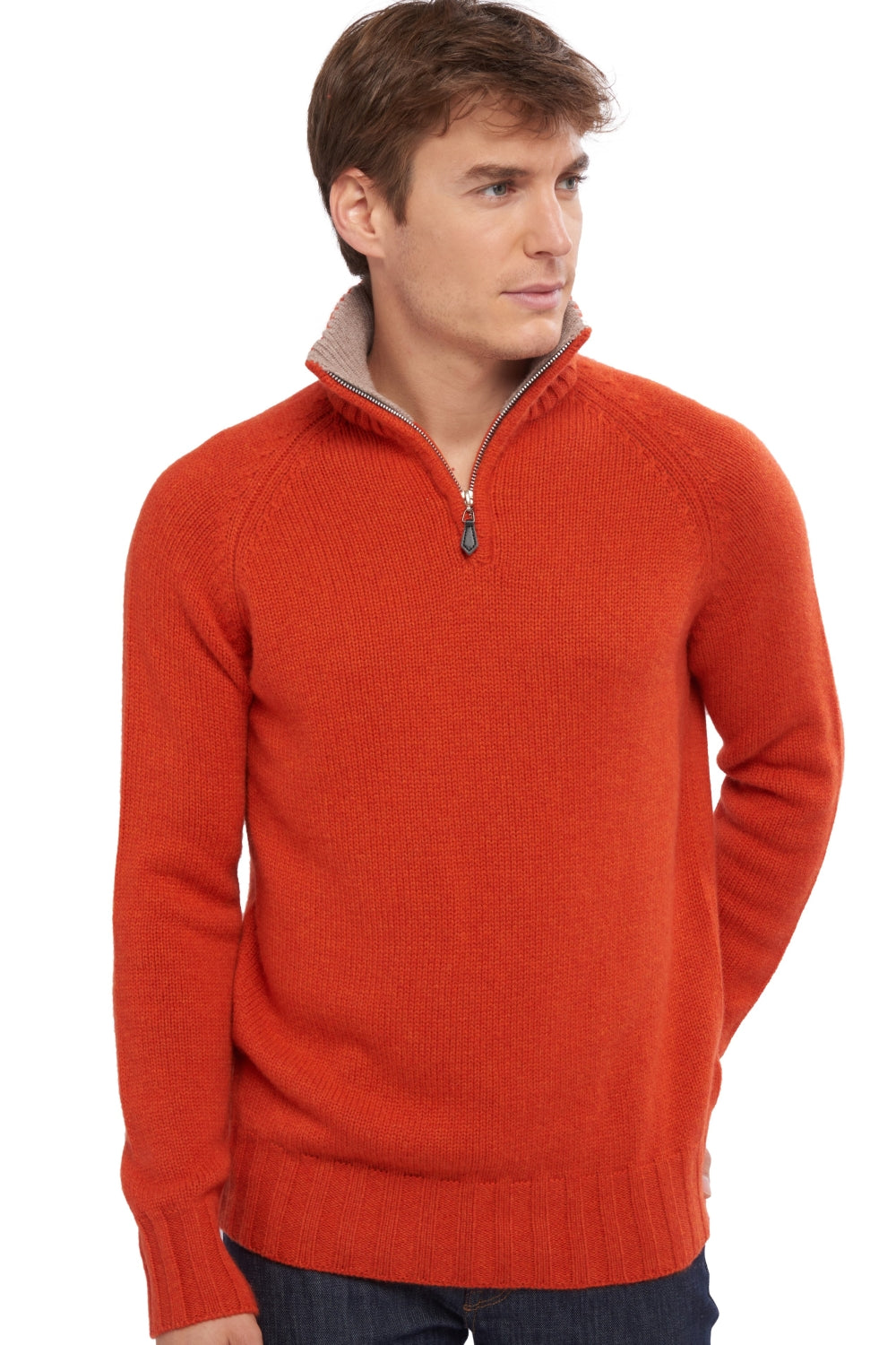 Olivier in cashmere uomo - paprika / toast - Mahogany