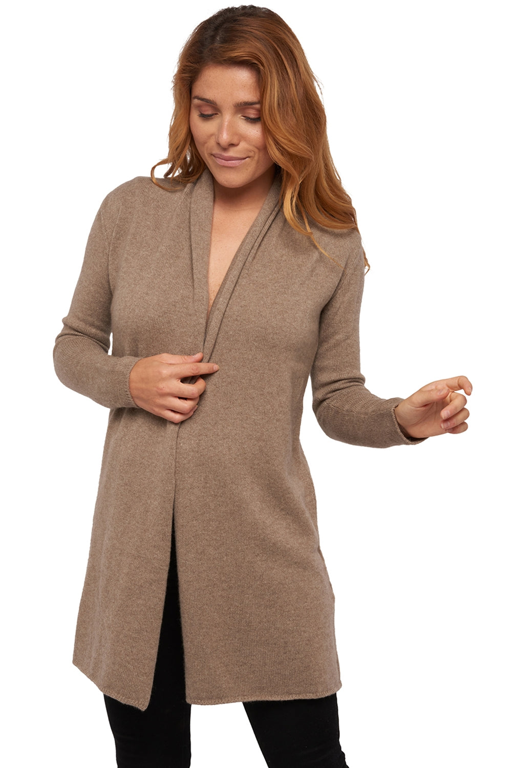 Perla in cashmere donna - natural brown - Mahogany
