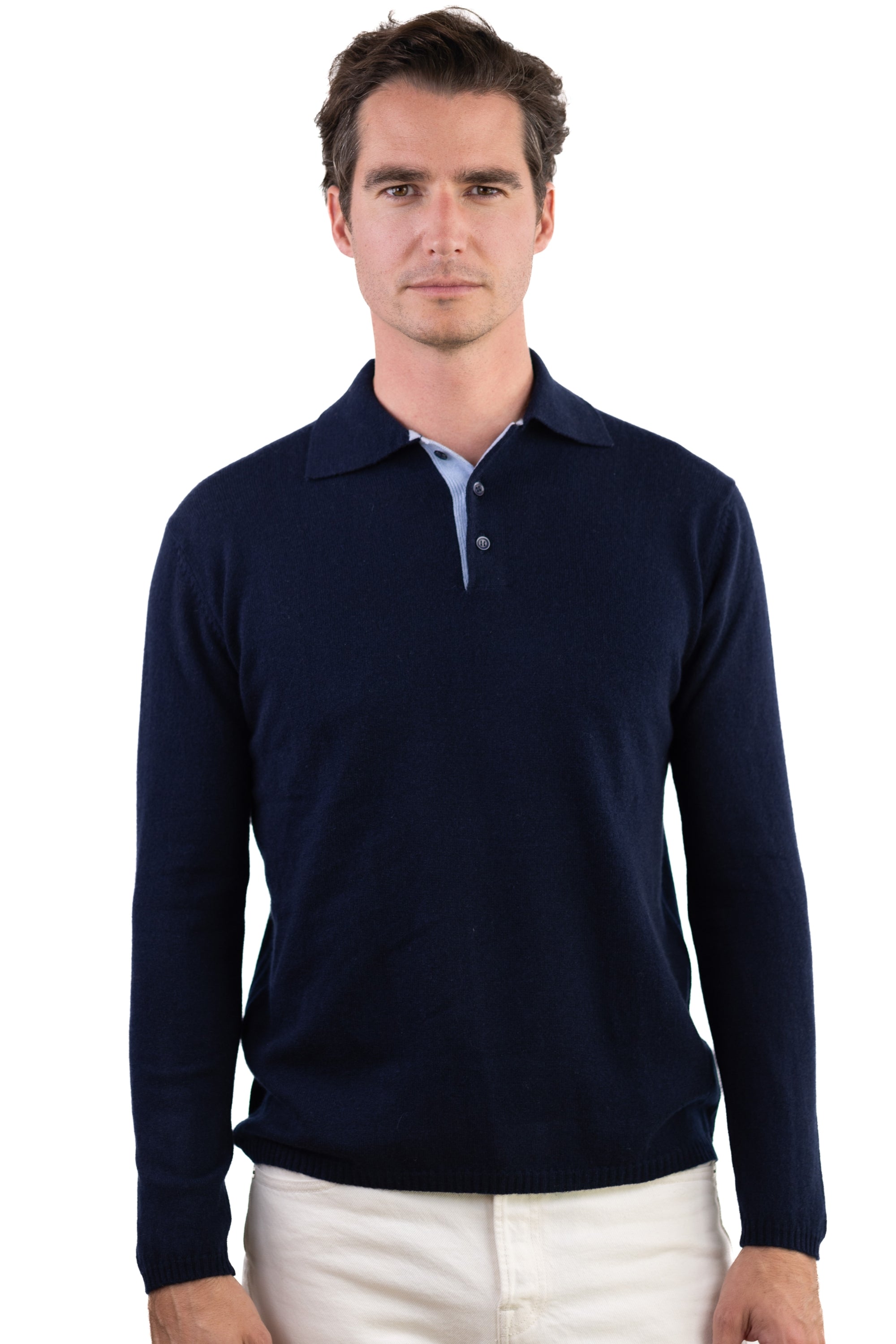 Scott in cashmere uomo - blu marino scuro / cielo - Mahogany