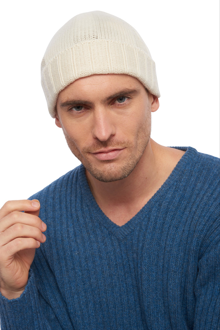 Ted in cashmere uomo - natural écru - Mahogany