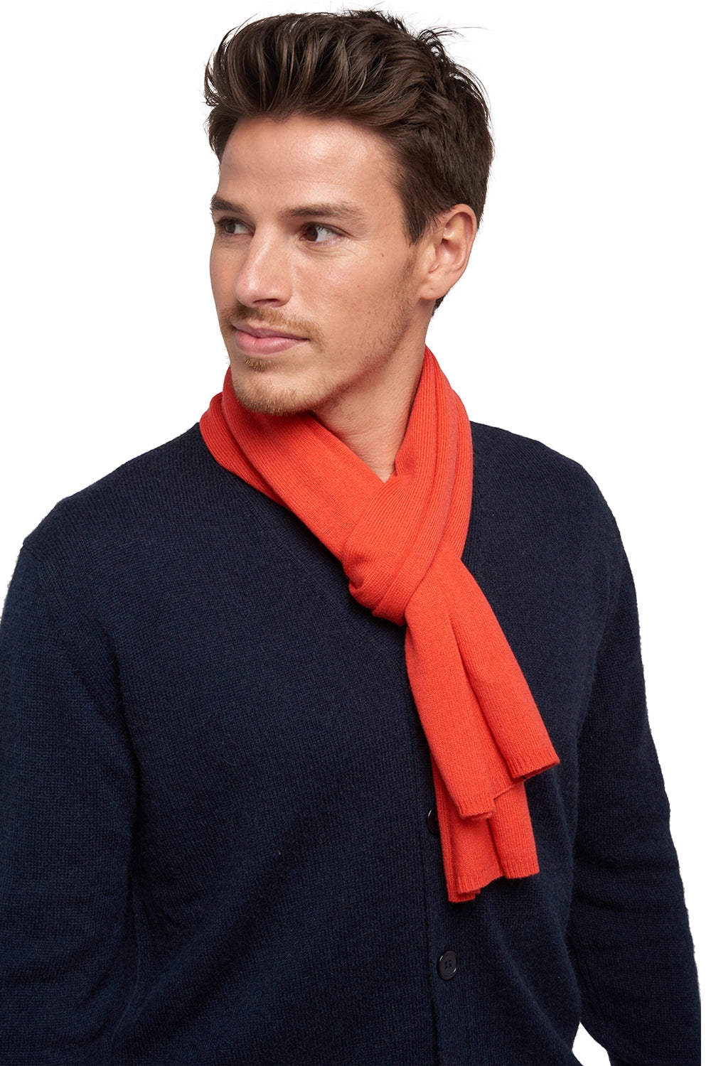 Ozone in cashmere misto - pinkorange - Mahogany