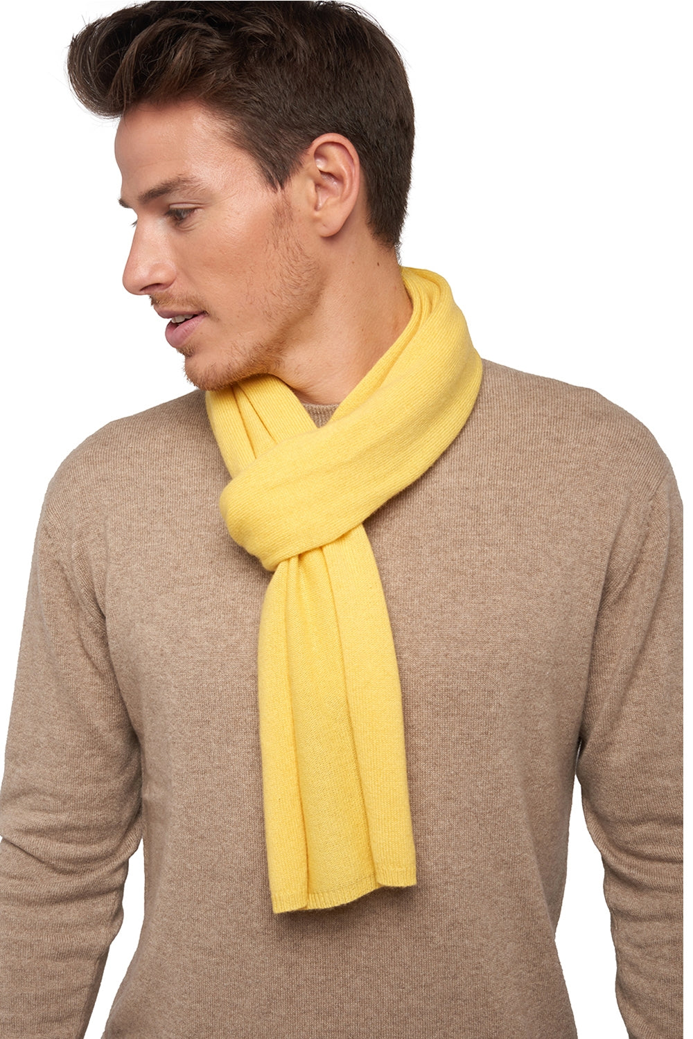 Ozone in cashmere misto - sunny yellow - Mahogany