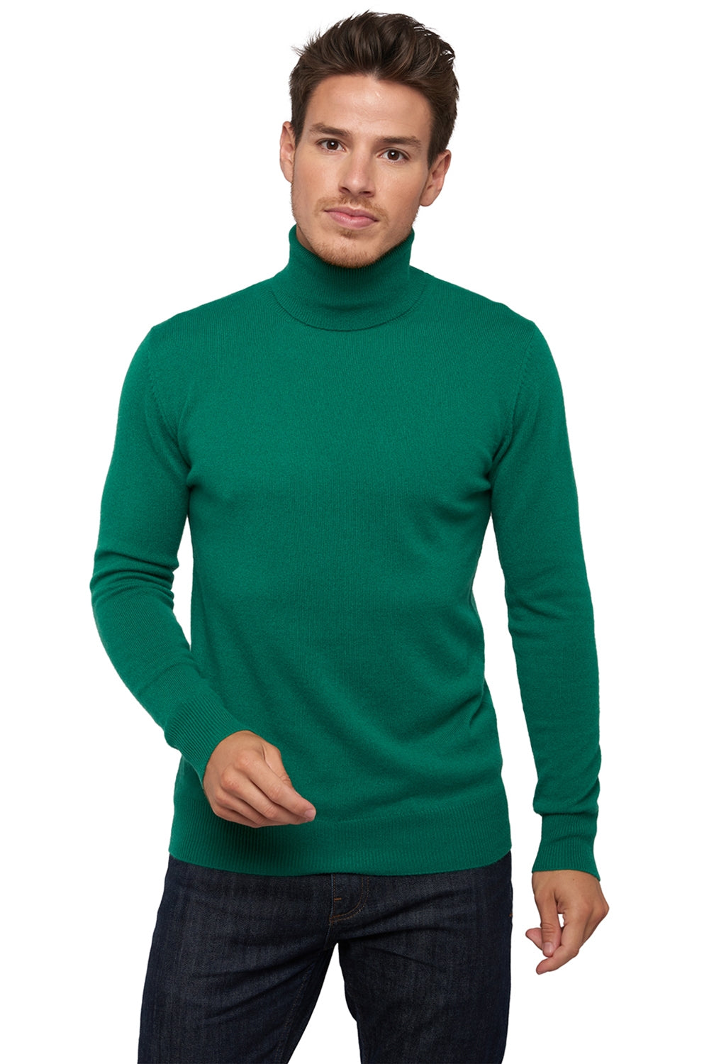 Tarry in cashmere uomo - green grass - Mahogany