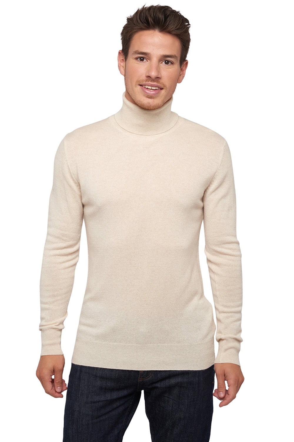 Tarry in cashmere uomo - quite ecru - Mahogany