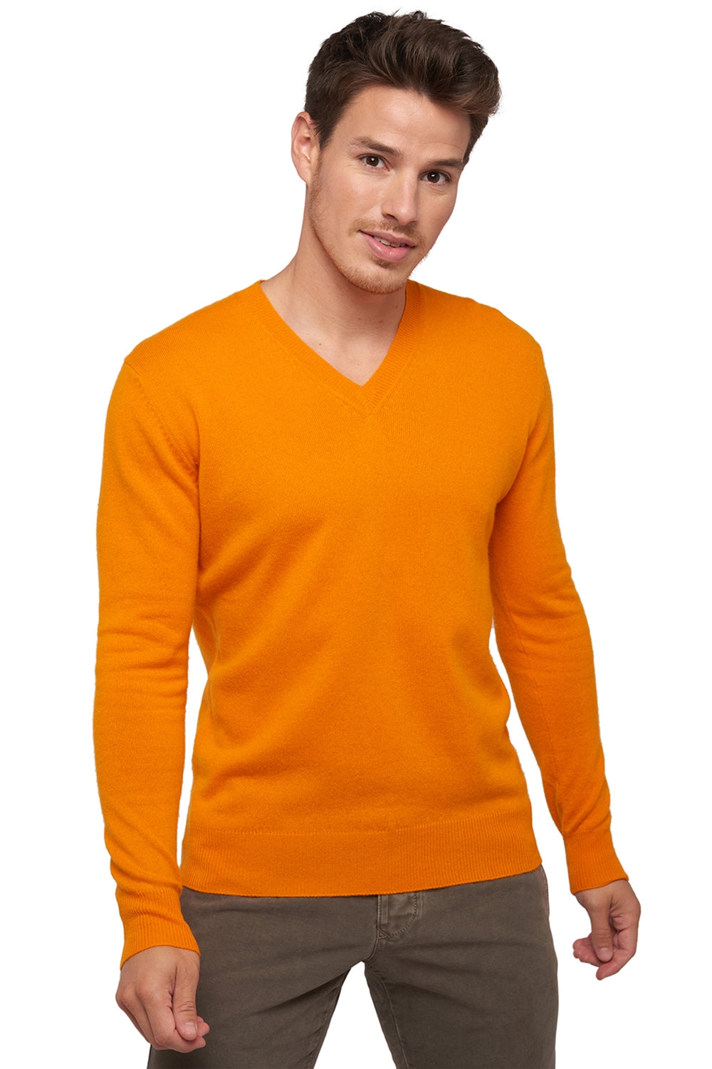 Tor in cashmere uomo - arancione - Mahogany
